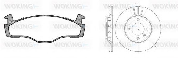 WOKING 80713.05 Brake Set, disc brakes